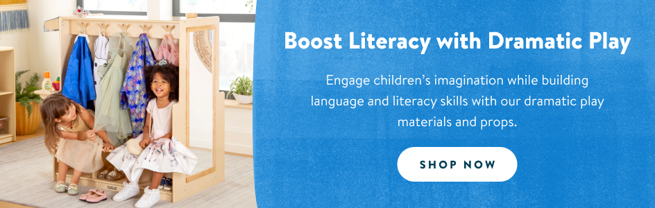 Boost Literacy with Dramatic play. Engage children's imagination while building language and literacy skills with our dramatic play materials and props. Shop now!