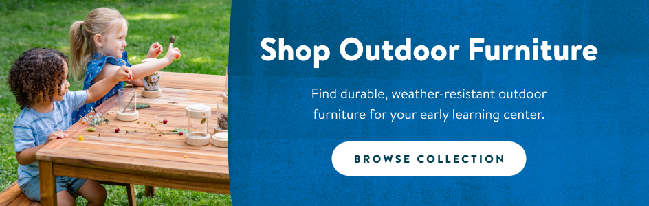 Shop outdoor furniture. Find durable, weather-resistant outdoor furniture for your early learning center. Browse collection!