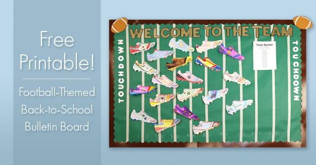 Football-Themed Back-to-School Bulletin Board | Kaplan Early Learning Company