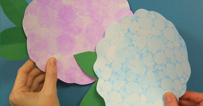 Bubble Art Hydrangeas | Kaplan Early Learning Company