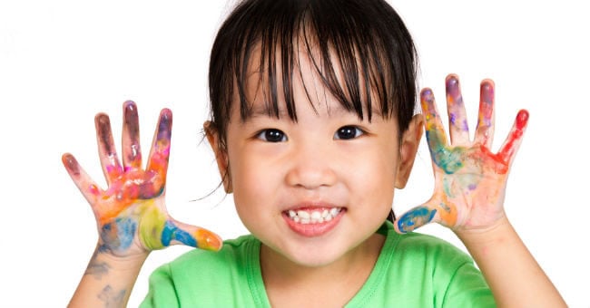 Preparing for Finger Painting Activities with Young Children