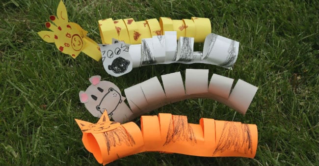 5-Minute Paper Slinky: Jungle Animals