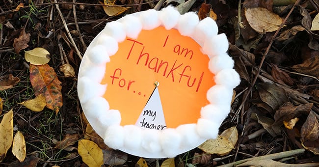 Thankful Pumpkin Pie Activity