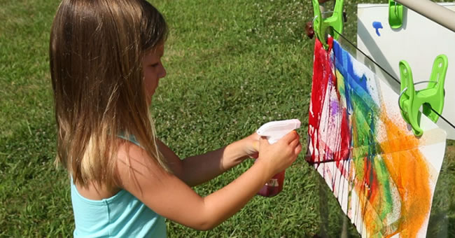 spray painting for kids