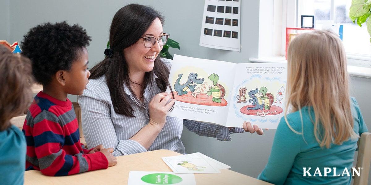 Featured image: An early childhood teacher sits in front of children, holding a book about Tucker Turtle which is open for the children to see.  - Read full post: The Science of Reading and Connect4Learning: A Partnership for Literacy Success